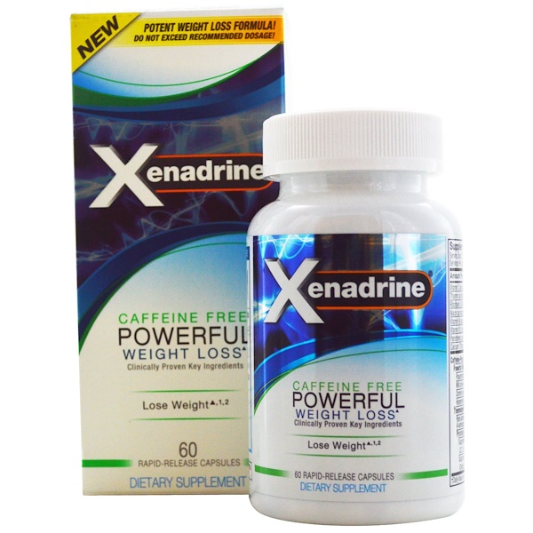 Xenadrine, Powerful Weight Loss, Caffeine Free, 60 RapidRelease