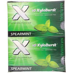 Отзывы о Ксилоберст, All Natural Xylitol Gum, Spearmint, 12 Packs, 12 Pieces per Pack