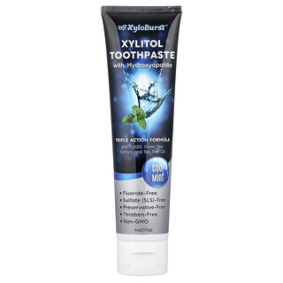 Xyloburst, Dentifricio allo xilitolo con idrossiapatite, menta fresca, 113 g