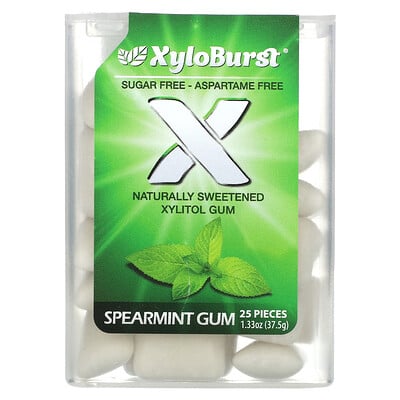 Xyloburst  Xylitol Gum  Spearmint  25 Pieces