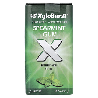 Xyloburst, Ksilitol Sakızı, Yabani Nane, 24 Parça, 36 g (1,27 oz)