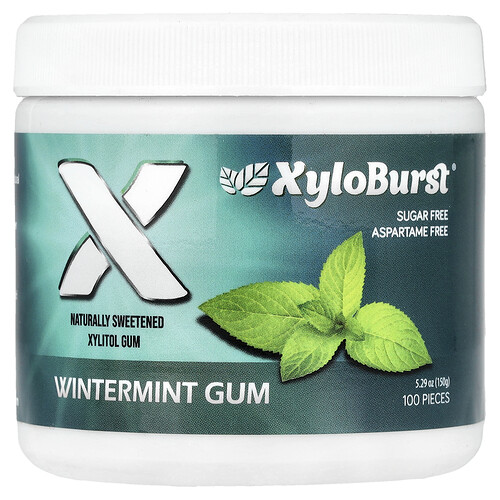 Xyloburst, Xylitol Gum, Wintermint, 100 Pieces, 5.29 oz (150 g)