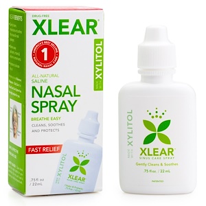 Xlear, Спрей для носа "Ксилитол и соляной раствор", 0.75 жидкой унции (22 мл)