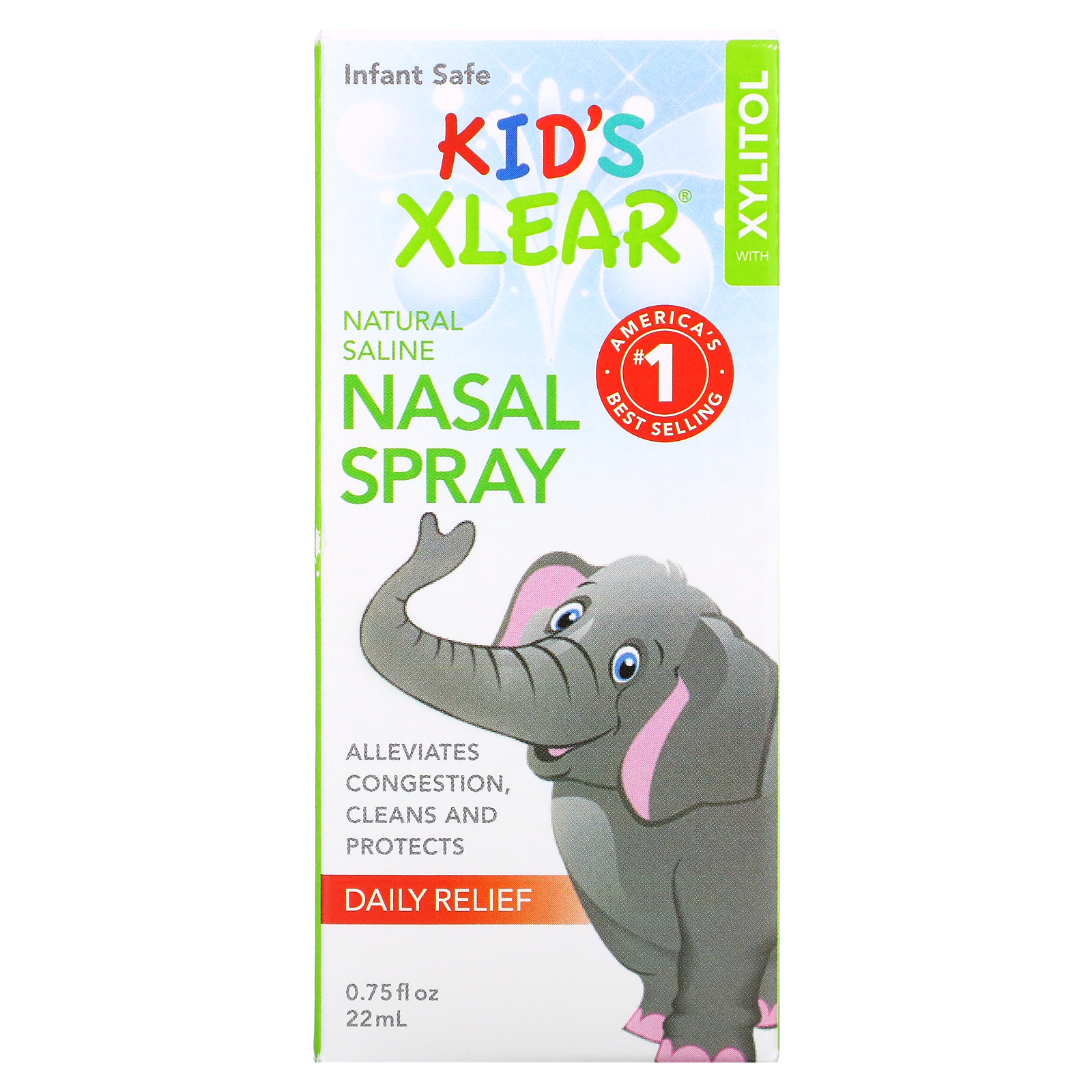 Xlear, Kid's Xlear, Saline Nasal Spray, 0.75 fl oz (22 ml) iHerb