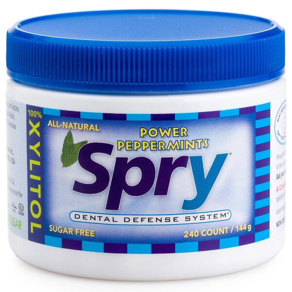 Xlear‏, Spry, Power Peppermints, Sugar Free, 240 Count, (144 g)