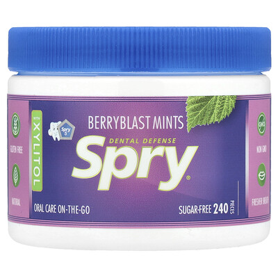 Xlear , Spry, Berryblast Mints With Xylitol, Sugar Free, 240 Pieces