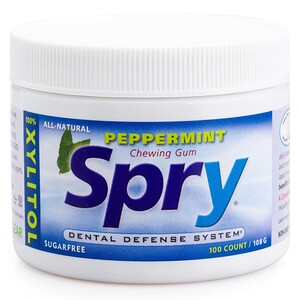 Кслир, Spry, Chewing Gum, Peppermint, Sugar Free, 100 Count, (108 g) отзывы покупателей