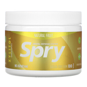 Отзывы о Кслир, Spry, Chewing Gum, Natural Fruit, Sugar Free, 100 Count, (120 g)