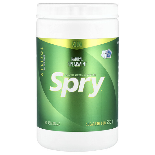 Xlear, Spry®, Chewing Gum, Natural Spearmint, Sugar Free, 550 Pieces