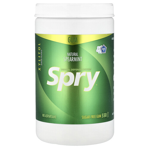 Xlear, Spry®, Chicles, Hierbabuena natural, Sin azúcar, 550 piezas