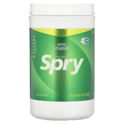 Xlear Spry, жевательная резинка, натуральная мята, без сахара, 550шт (660г)