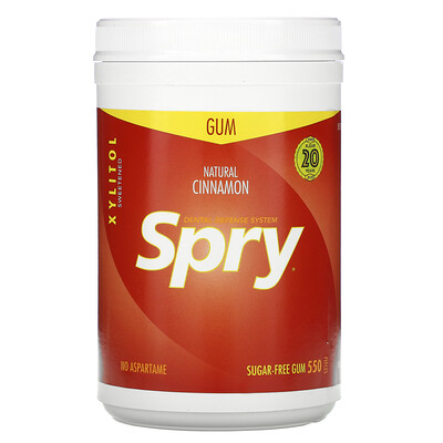 Xlear Spry, жевательная резинка, натуральная корица, без сахара, 550 шт. (660 г)