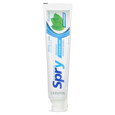 Xlear Spry Toothpaste, защита от зубного камня, без фтора, перечная мята, 141 г (5 унций)