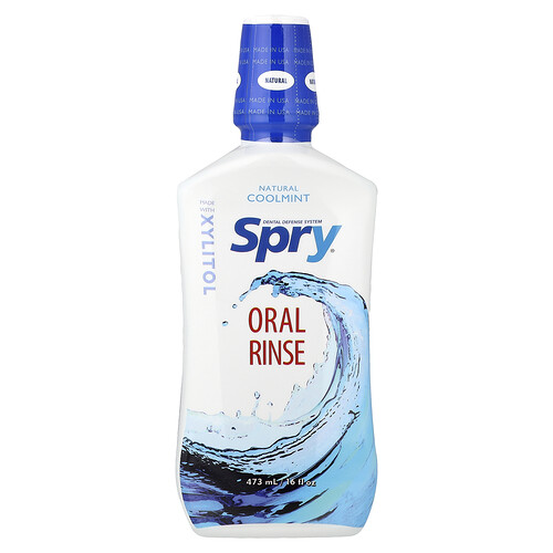 Xlear Spry, Oral Rinse, Natural Coolmint, 16 fl oz (473 ml)