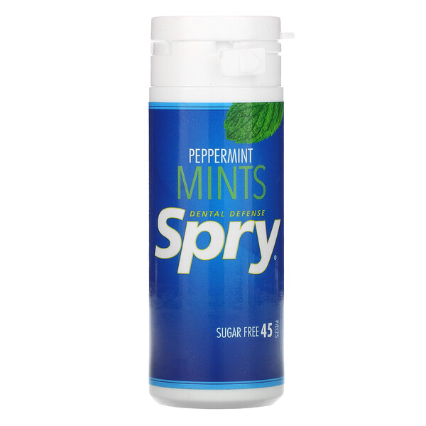 Dental Defense Spry Mints, Peppermint, 45 Count
