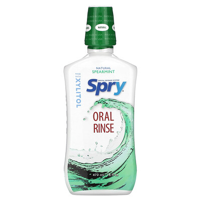 

Xlear, Spry, Oral Rinse, Natural Spearmint, 16 fl oz (473 ml)