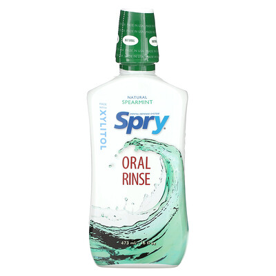 Xlear , Spry, Oral Rinse, Natural Spearmint, Fl Oz (473 Ml) Size 16