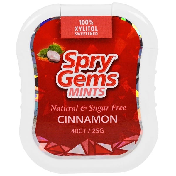 Xlear, Spry Gems, Mints, Cinnamon, 40 Count, 25 g