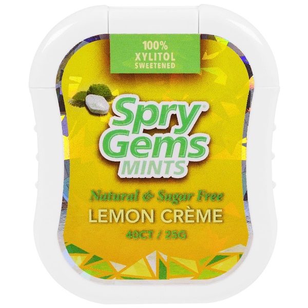 Spry Gems, Mints, Lemon Creme, 40 Count, 25 g