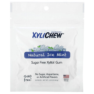 XyliDENT, Xylichew, Menthe glacée naturelle, 50 pièces, 65 g