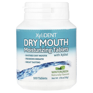 XyliDENT, 口乾，木糖醇保濕片，冬青味，100 片，1.76 盎司（50 克）