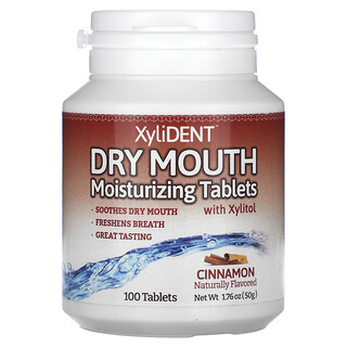 XyliDENT, 木糖醇口乾緩解片，肉桂味，100 片