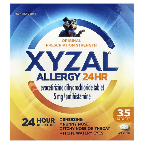 XYZAL 24 Hour Allergy Relief Medicine, Prescription Strength - 35.0 ea