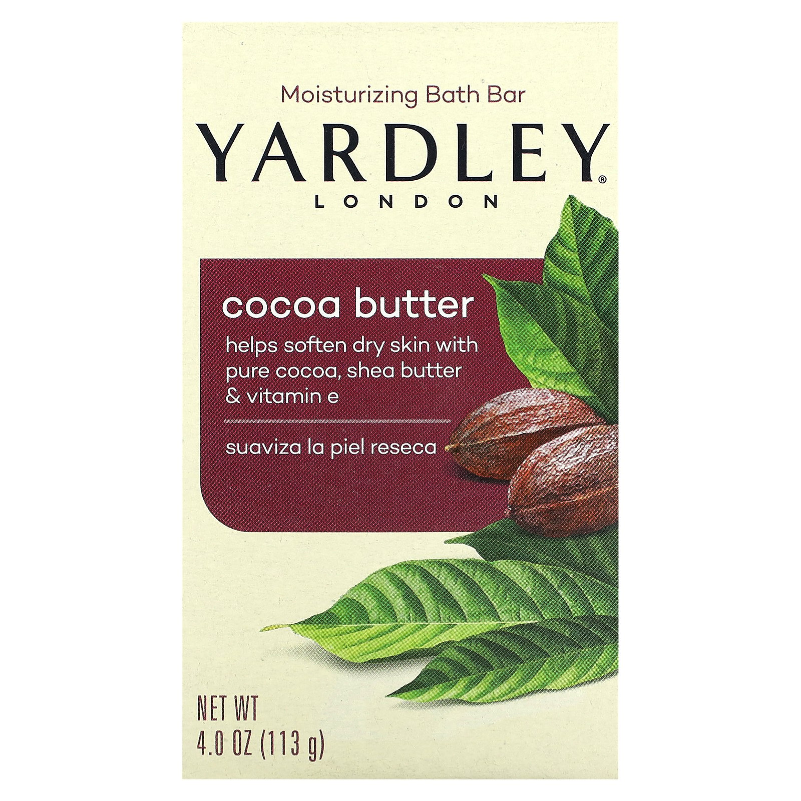 Yardley London, Moisturizing Bath Bar, Cocoa Butter, 4 Oz (113 G)