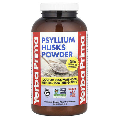 Yerba Prima  Psyllium Husks Powder  12 oz (340 g)