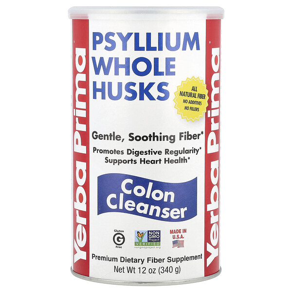 Yerba Prima Psyllium Whole Husks, Colon Cleanser, 12 oz (340 g)