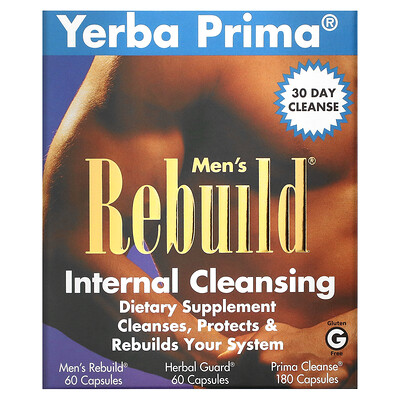 

Yerba Prima Men's Rebuild Internal Cleansing 3 Part Program 3 Bottles