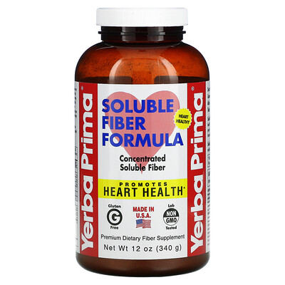 

Yerba Prima, Soluble Fiber Formula, 12 oz (340 g)