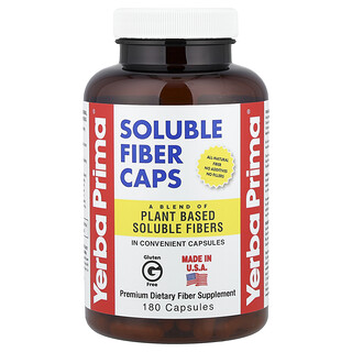 Yerba Prima, Soluble Fiber Caps, 180 Capsules