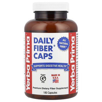 Photos - Other Sports Nutrition Yerba Prima, Daily Fiber Caps®, 180 Capsules YBP-00199