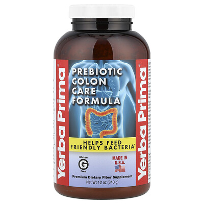 Yerba Prima  Prebiotic Colon Care Formula  12 oz (340 g)