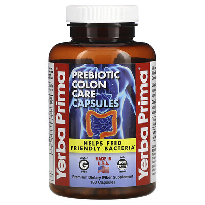 

Yerba Prima, Prebiotic Colon Care, 180 Capsules