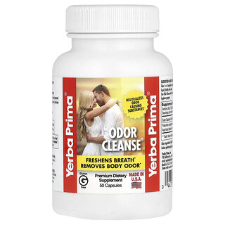 Yerba Prima, Odour Cleanse, 50 Capsules (75 mg per Capsule)