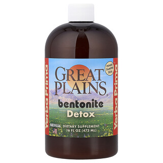 Yerba Prima, Great Plains, Bentonita, Suplemento alimentario desintoxicante, 473 ml (16 oz. líq.)