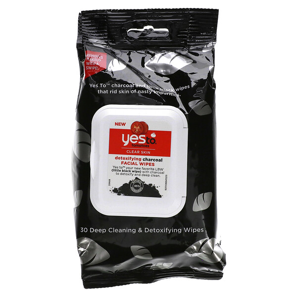 Tomatoes, Detoxifying Charcoal Facial Wipes, 30 Deep Cleaning & Detoxifying Wipes
