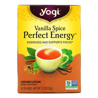 Yogi Tea, Абсолютная энергия, пряная ваниль, 16 чайных пакетиков, 1,12 унции (32 г)