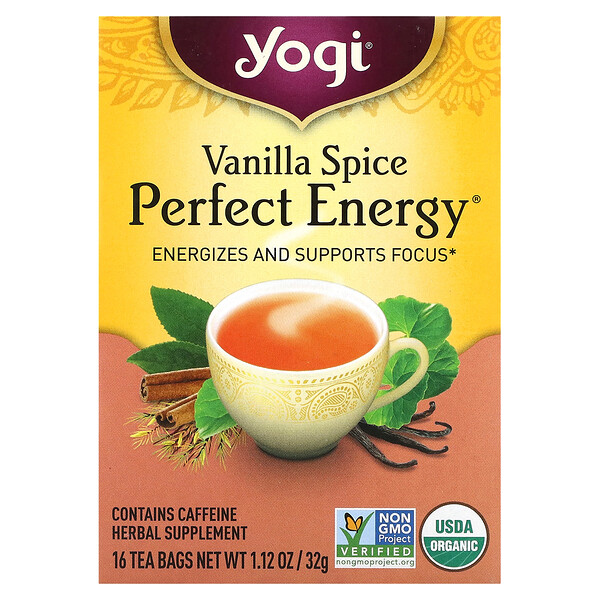 Yogi Tea‏, Perfect Energy, Vanilla Spice, 16 Tea Bags, 1.12 oz (32 g)