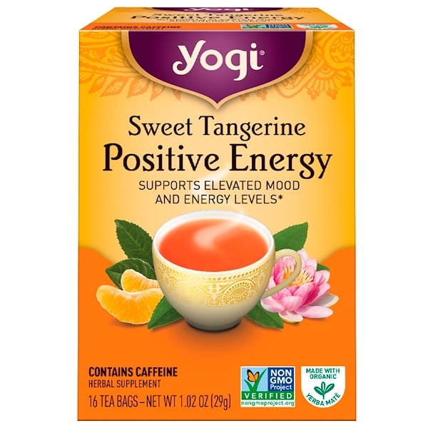 Yogi Tea, ポジティブなエネルギー、スイートタンジェリン、16ティーバッグ、1.02オンス(29 g)