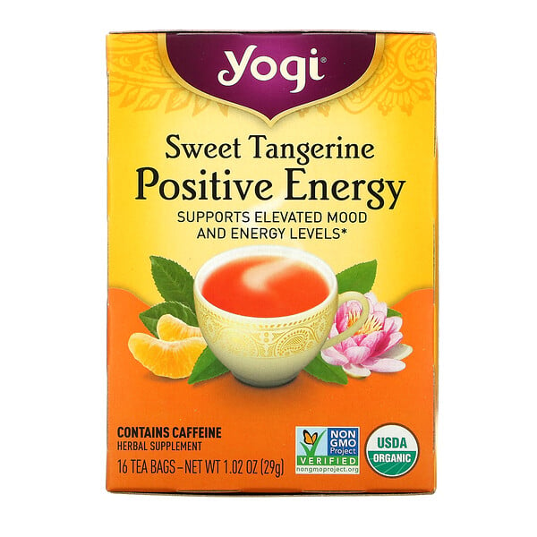 Yogi Tea‏, Positive Energy, מנדרינה מתוקה, 16 שקיקי תה, 29 גרם (1.02 אונקיות)