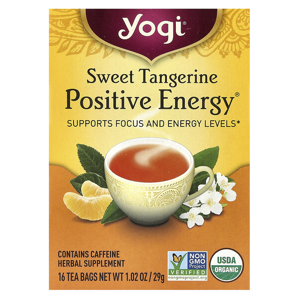 Yogi Tea Positive Energy®, Sweet Tangerine, 16 Tea Bags, 1.02 oz (29 g)