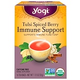 Yogi Tea, Тулси и пряные ягоды для поддержки иммунитета, 16 пакетиков, 1,12 унции (32 г) отзывы
