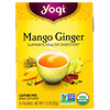 Yogi Tea, زنجبيل عضوي بطعم المانجو، خالٍ من الكافيين، 16 كيس شاي، 1.12 أوقية (32 جم)