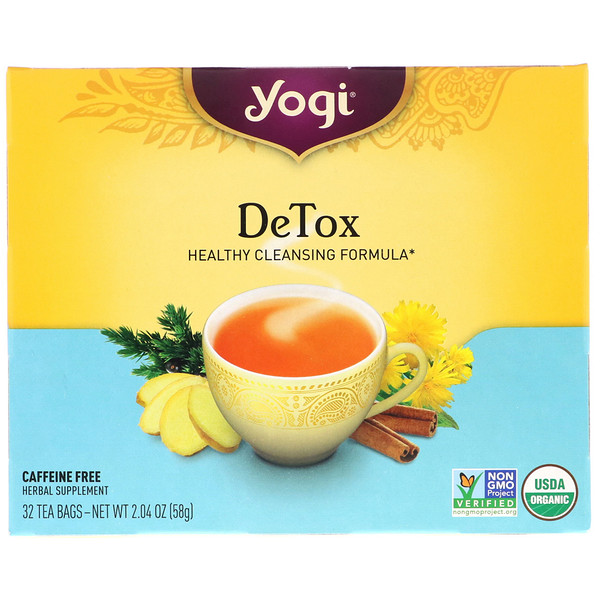 Yogi Tea, Detox, Caffeine Free, 32 Tea Bags, 2.04 oz (58 g)