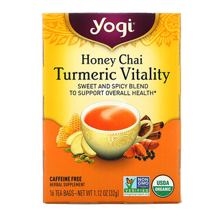 Yogi Tea, ターメリックバイタリティ、ハニーチャイ、ティーバッグ16個、32g（1.12オンス） 