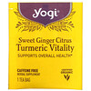Yogi Tea, Sweet Ginger Citrus Turmeric Vitality, Caffeine Free, 16 Tea Bags, 1.12 oz (32 g)
