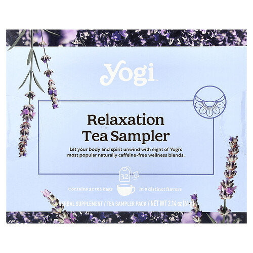 Yogi Tea, Relaxation Tea Prober, Entspannungstee, koffeinfrei, 32 Teebeutel, 61 g (2,14 oz.)